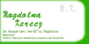 magdolna kerecz business card